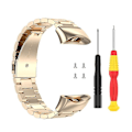 Miniatyrbillede 1 af 5: Armbåndsrem i rustfrit stål til Garmin Forerunner 45 45s Swim 2 Gold