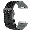 Miniatyrbild 1 av 5: För Fitbit Ionic Two-tone Silicone Watch Band med spänne Black - Grey