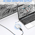 Miniatyrbild 5 av 5: Typ C Adapter, USB 3.1 Hub (usb-c Thunderbolt 3 Port-kompatibel) Till USB 3.0 HDMI Typ C hona Laddare Adapter Converter kompatibel med Macboo Silver gray