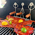 Pikkukuva 5 / 5: Kannettava hot dog -paahtoteline BBQ Grillattu makkara Metallityökalu Grilli makkarapidike Uunin paahtimen teline ulkoretkeilyyn C
