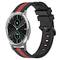Miniatyrbilde 1 av 5: For Garmin Garminmove Luxe 20 mm vertikalt tofarget silikonklokkebånd Black-Red