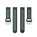 Pikkukuva 4 / 5: For Fitbit Versa 2 / Versa Lite / Blaze 23mm urheilukaksiväriset silikoniset rannekkeet Olive Green Black