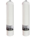 Pikkukuva 1 / 5: Sähkökäyttöinen merisuola- ja pippurimylly ja shaker set, paristokäyttöinen valolla ja säädettävä, 2 kpl pakkaus 2pcs white