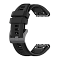 Miniatyrbild 1 av 5: För Garmin Fenix ​​6 22mm Silikon Solid Color Watch Band Black