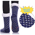 Miniatyrbild 2 av 5: Halkfria Toffelsockor för Kvinnor Mjuka Bekväma Varma Vinterdjur blue