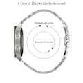 Miniatyrbillede 4 af 5: Til Huawei Watch 2/Watch GT 2 42mm/Watch GT 3 42mm Rustfrit Ståls Urarmbånd Stilfuldt Håndled - Grey Huawei Watch 2