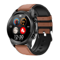 Miniatyrbild 1 av 5: 2022 Blodsocker Smart Watch Ecg+ppg Monitoring Blodtryck Kroppstemperatur Smartwatch Herr Ip68 Vattentät Fitness Tracker - Smart Watches Brown Leather
