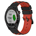 Miniatyrbilde 1 av 5: For Garmin Approach S40 20 mm tofarget silikonklokkerem Black-White