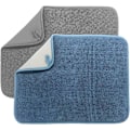 Miniatyrbilde 1 av 5: 2-pakning mikrofiber oppvaskmatte grey blue