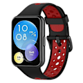 Miniatyrbilde 1 av 5: Dobbel silikonrem for Huawei Watch Fit 2/Watch Fit 2 Active Black Red Style C