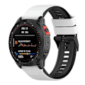 Pikkukuva 4 / 5: Garmin Fenix 7 22mm:n kaksiväriselle silikonirannekkeelle STMZ White Black