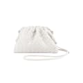 Pu vævet taske Satchel Cloud Mini læder clutch taske white