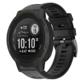 Miniatyrbilde 1 av 5: For Garmin Instinct 2 metallspenne ensfarget silikonklokkerem Black