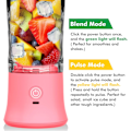 Miniatyrbillede 3 af 5: Bærbar blender til shakes og smoothies USB genopladelig 600ML sort
