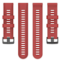 Miniatyrbillede 2 af 5: Til Garmin Forerunner 955 22mm Silikone Twill urbånd Red