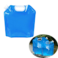 Miniatyrbillede 1 af 4: Bærbar vandpose Foldbar Nødsituation Overlevelses Sammenklappelig Vandbeholderpose Camping Vandring Rygsæk Blue 5L