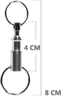 Miniatyrbillede 2 af 5: 3 Pack Quick Release Aftagelige Pull Apart Nøgleringe Nøgleringe, dobbelt Spring Split Snap Seperat