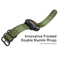 Miniatyrbillede 4 af 5: Til Garmin Fenix ​​5 22mm 3-ringet nylonurrem Army Green