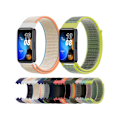 Miniatyrbillede 3 af 4: Smartwatch-rem til Huawei-rem 8 16mm vævet nylon (grå hvid)