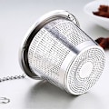 Miniatyrbillede 3 af 5: Rustfrit stål Infuser Si Mesh Te Filter Ske Locking Spice Ball