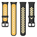 Miniatyrbilde 5 av 5: Dobbel silikonrem for Huawei Watch Fit 2/Watch Fit 2 Active Black Yellow Style D