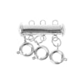 Miniatyrbilde 1 av 5: Fjærspenne i rustfritt stål Hummerspenner Koblinger Gliderørlås Avstandslås Multistrenger Magnetisk silver 3 layer
