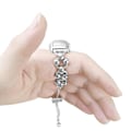 Miniatyrbilde 3 av 3: For Xiaomi Mi 7 Perledekor Smartwatch Rem, Hul Udsmykket Ur Rem Metal Armbånd Rem Silver
