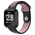 Miniatyrbilde 4 av 5: For Fitbit Versa tofarget silikonklokkerem Black - Pink