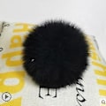 Pikkukuva 1 / 5: Hatut Käsintehty todella suuri hiuspallo turkishousu soljella Fox fur black b