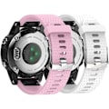 Miniatyrbillede 1 af 4: Udskiftningsrem til Fenix ​​5s Plus/fenix 6s Pro/fenix 7s/d2 Delta S Smartwatch (sølvspænde-mørkeblå) 2pcs
