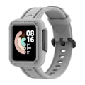Miniatyrbillede 1 af 4: Til Xiaomi Redmi Watch/redmi Watch 2/mi Watch Lite/mi Watch Lite 2 Smart Watch Rem, Blød Silikone Rem Med Urkasse Grey