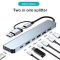 Miniatyrbillede 2 af 5: 7 i 1 dockingstation Usb-c aluminium opladning Usb 3.0 Hdmi kompatibel Pd/tf-kort