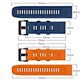 Pikkukuva 5 / 5: Garmin Approach S60:lle 22 mm:n silikoni Sport Pure Color watch Red