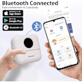 Miniatyrbillede 4 af 5: Bærbar Blækfri Lomme Bluetooth Termisk Printer med 5 Ruller Papir til Dagbog/DIY Scrapbooking/Rejser/Noter Hvid