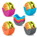 Miniatyrbillede 3 af 5: 4 stk. Hamburger Buns Fast Box Burger Holder Sandwich Holder Genanvendelig Blue only 1 pcs