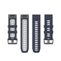 Miniatyrbild 4 av 5: För Garmin Fenix ​​7 22mm Tvåfärgad Silicone Jack Watch Band Blue Gray