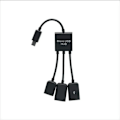 Miniatyrbild 5 av 5: Feylan 3 i 1 Micro USB typ C-hubb hane till hona dubbel USB 2.0 värd OTG-adapterkabel för smartphone-datorplatta 3 portar Micro-3 USB 1 Micro