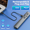 Miniatyrbild 4 av 5: Presenter 2-i-1 USB Type C Presentationsklicker, Trådlös Presenterfjärrkontroll