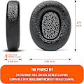 Pikkukuva 3 / 4: Kuulokkeet Skullcandy Crusher/evo/hesh 3 -kuulokkeille ja muille | Parempi kestävyys ja paksuus parantaa mukavuutta ja melueristystä | Musta