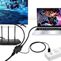 Miniatyrbillede 4 af 5: Rj45 netværkssplitteradapter, 1 til 2 dobbelt hun USB til Rj45-port