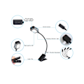 Miniatyrbillede 3 af 4: Genopladelig Boglampe, 4-pak, Mini Klipslamper -