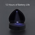 Miniatyrbilde 4 av 5: Led ringboks hjerteform fløyelsholderboks med lys for forlovelse Black