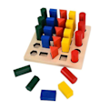 Miniatyrbillede 1 af 4: Træsortering Legetøj Stablet Spil Farvede Geometriske Blokke Montessori Sensorisk Legetøj 25pcs B