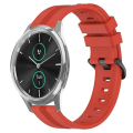 Miniatyrbillede 1 af 4: Til Garmin Garminmove Luxe 20 mm konkav stribet Slicone urbånd Red
