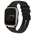 Miniatyrbild 1 av 5: För Garmin Venu Sq 20 mm Wavy Dot Pattern Solid Color Silikon Watch Band Black