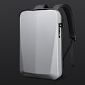 Miniatyrbillede 1 af 5: Bange Bg-22201 Business Hard Shell Computertaske Herre Rygsæk Vandtæt Bagage Silver White