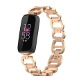 Miniatyrbilde 1 av 5: For Fitbit Luxe Special Edition Metal Armbånd Watch Band Rose Gold