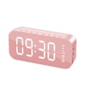 Miniatyrbilde 1 av 4: Multifunksjonell LED digital vekkerklokke og Bluetooth-høyttaler pink