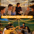 Miniatyrbilde 3 av 5: Julelys 800LED 80 meter Plug-in, IP67 Vanntett Grønn Ledning Utendørs Trelys med Fjernkontroll, 8 Moduser og Timere Juletrelys for