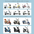 Miniatyrbillede 3 af 5: Regntæt dæksel til motorcykel scooter Tykker dæksel Protector Sleeve Shelter Little dinosaur M